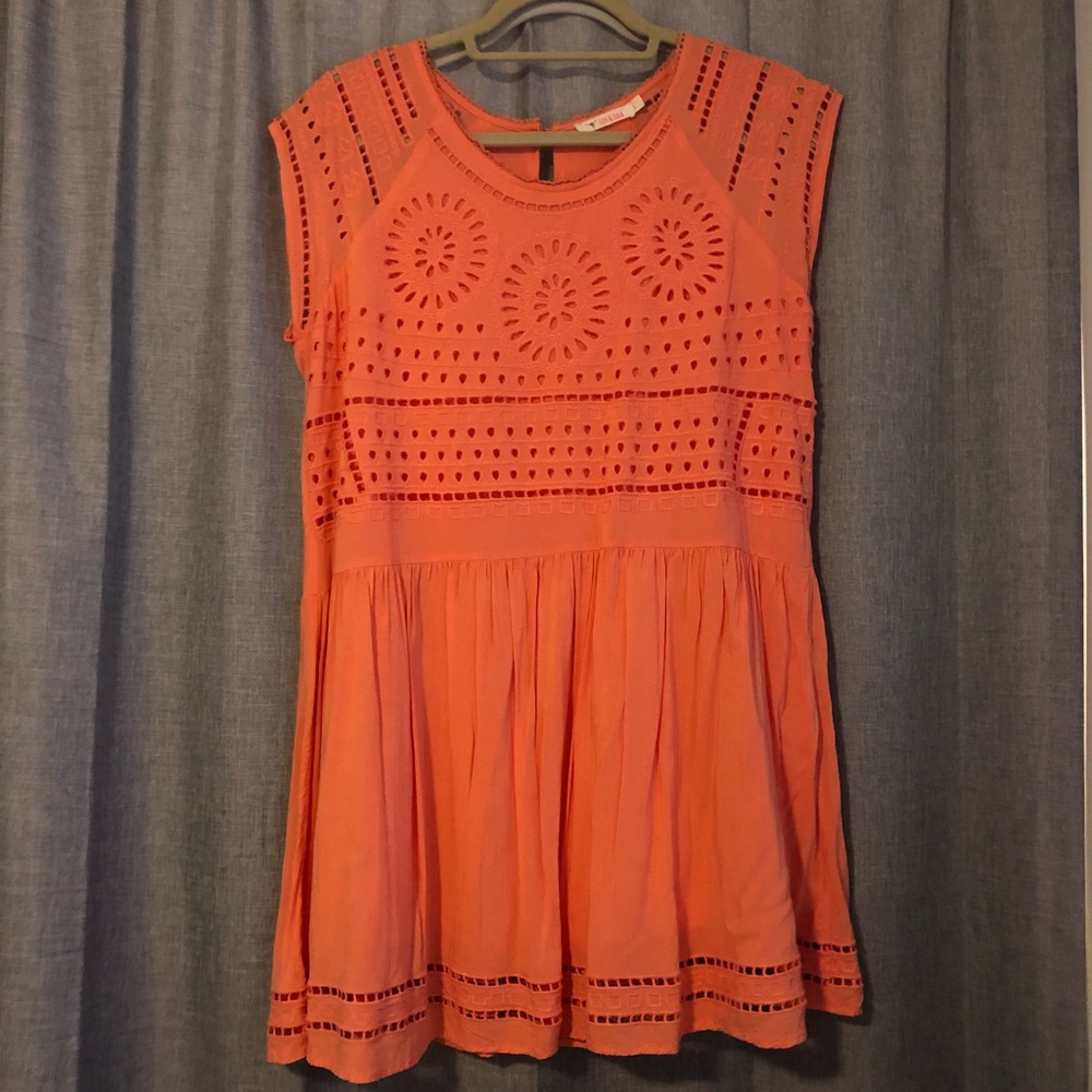 Orange mini dress